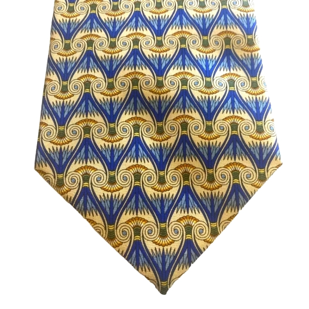 BOXELDER Inc. Men’s Necktie 100% Silk Multicolored Geometric 43.58" x 3.74" Tie
